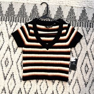VOLCOM Cheeky Bird V-Neck Knitted Top